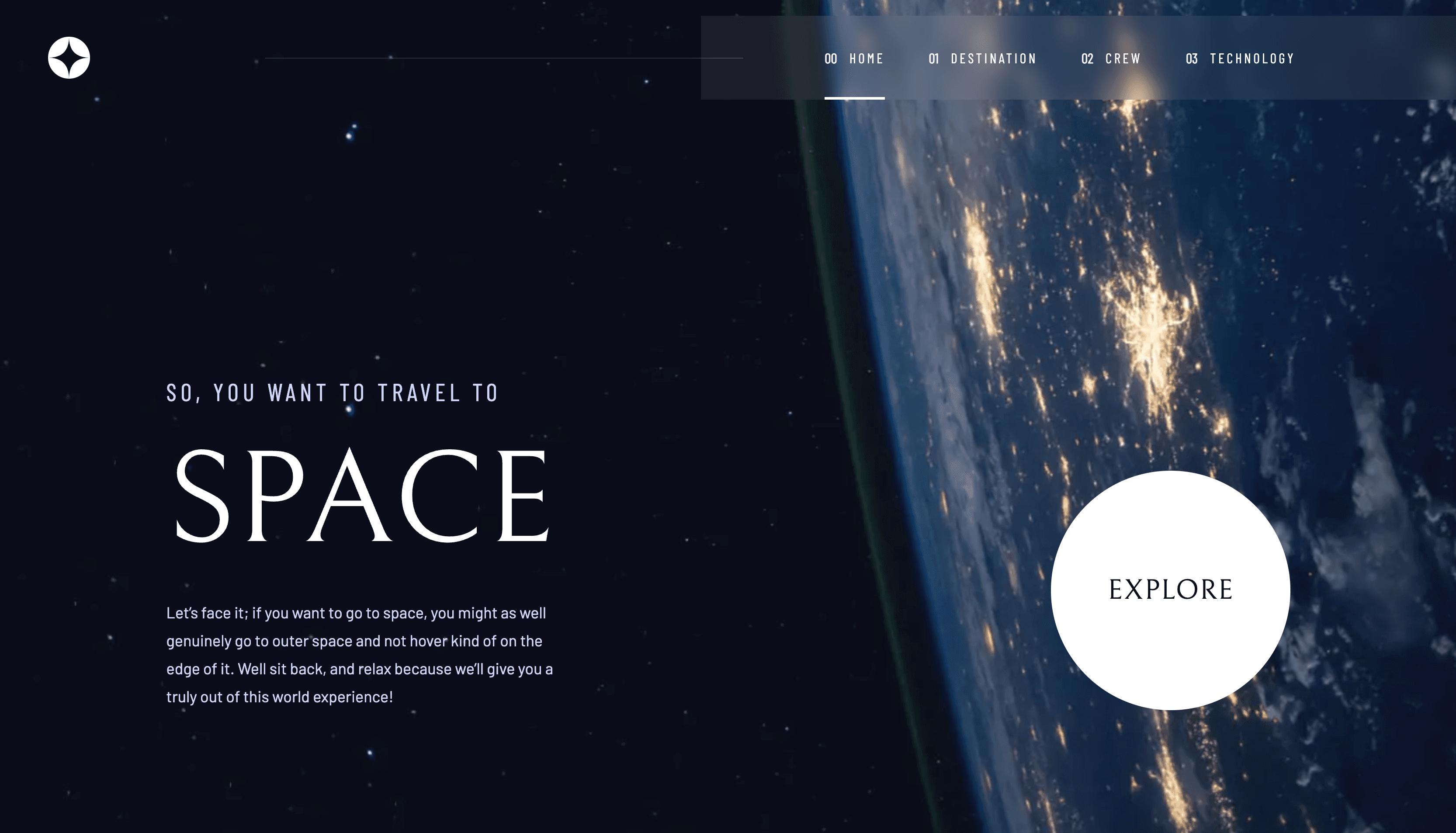 Space Tourism (frontend mentor)